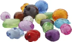 Acryl Facetperler - 8-20 MM - Hulstr. 2-3 MM - Flere Farver - 1000 G