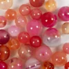 Agat Perler - Beige Og Rosa - Hulstr. 0,6 MM - 28 Stk