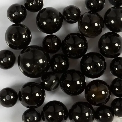 Agat Perler - Sort - Hulstr. 0,9-1 MM - 28 Stk
