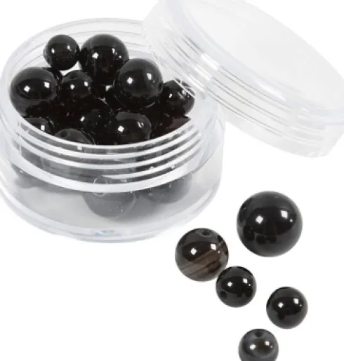 Agat Perler - Sort - Hulstr. 0,9-1 MM - 28 Stk