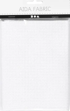 Aidastof - Str. 50X50 CM - 35 Tern Pr. 10 CM - Hvid - 1 Stk