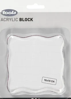 Akrylblok - Str. 10X10 CM - Tykkelse 1 CM - 1 Stk