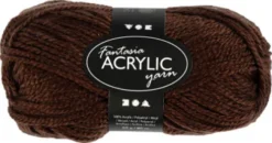 Akrylgarn - L 80 M - Brun - 50 G