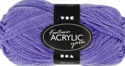 Akrylgarn - L 80 M - Lilla - 50 G