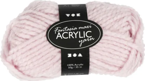Akrylgarn - L 35 M - Maxi - Lyserød - 50 G
