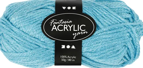 Akrylgarn - L 80 M - Turkis - 50 G