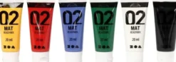 Akrylmaling - Mat - Assorterede Farver - 02 - 6X20Ml - A-Color