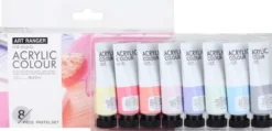 Akrylmaling Sæt - Pastelfarver - Art Ranger - 8X22 ML