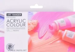 Akrylmaling Sæt - Pastelfarver - Art Ranger - 8X22 ML