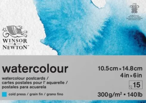 Akvarelblok - A6 - Koldpresset - 15 Sider - Winsor & Newton