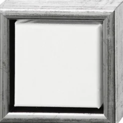 Artistline Canvas - Lærred Med Ramme - 3X14X14 CM - Antik Sølv - Hvid