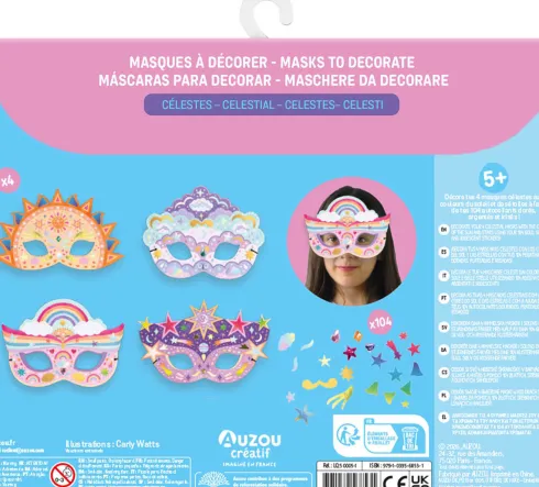 Auzou - Aktivitetssæt - Dekorer Masker - Univers