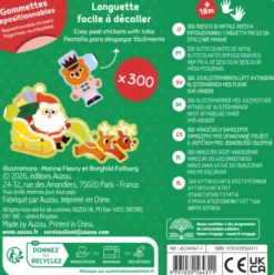 Auzou - Klistermærker 300 Stk - Jul I Æsken