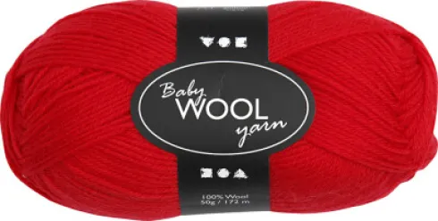 Babygarn - Blødt - L 172 M - Rød - 50 G