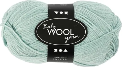 Babygarn - Blødt - L 172 M - Sart Grøn - 50 G