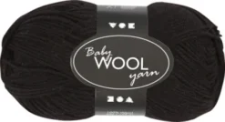 Babygarn - Blødt - L 172 M - Sort - 50 G
