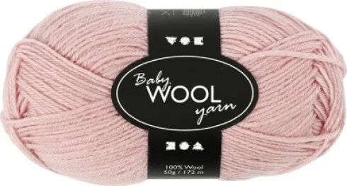Babygarn - Blødt - L 172 M - Støvet Rosa - 50 G