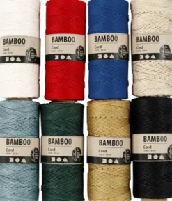 Bambus Snor - Tykkelse 1 MM - Flere Farver - 8X65 M