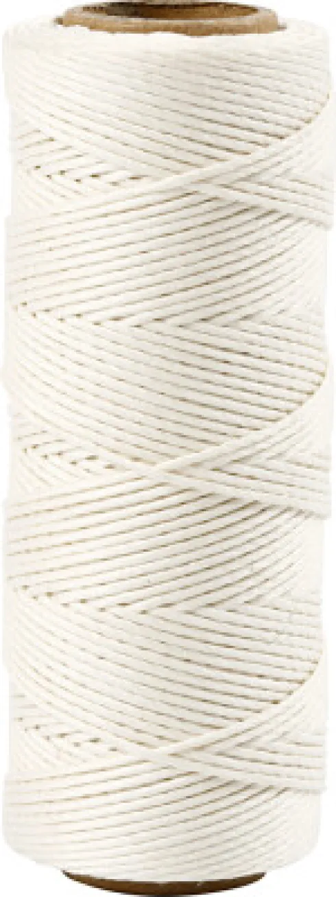 Bambus Snor - Tykkelse 1 MM - Hvid - 65 M