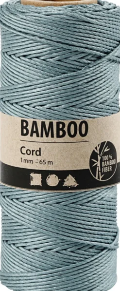 Bambus Snor - Tykkelse 1 MM - Mørk Turkis - 65 M