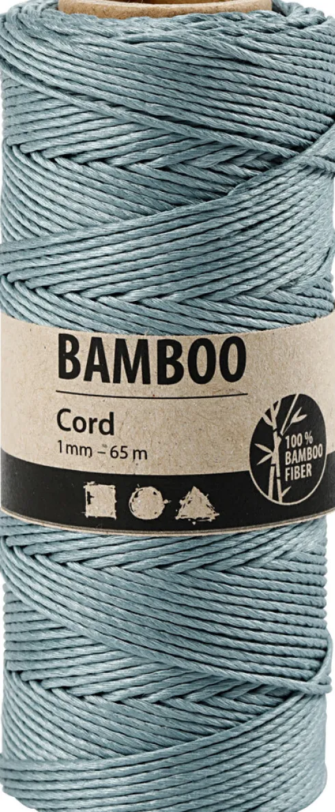 Bambus Snor - Tykkelse 1 MM - Mørk Turkis - 65 M