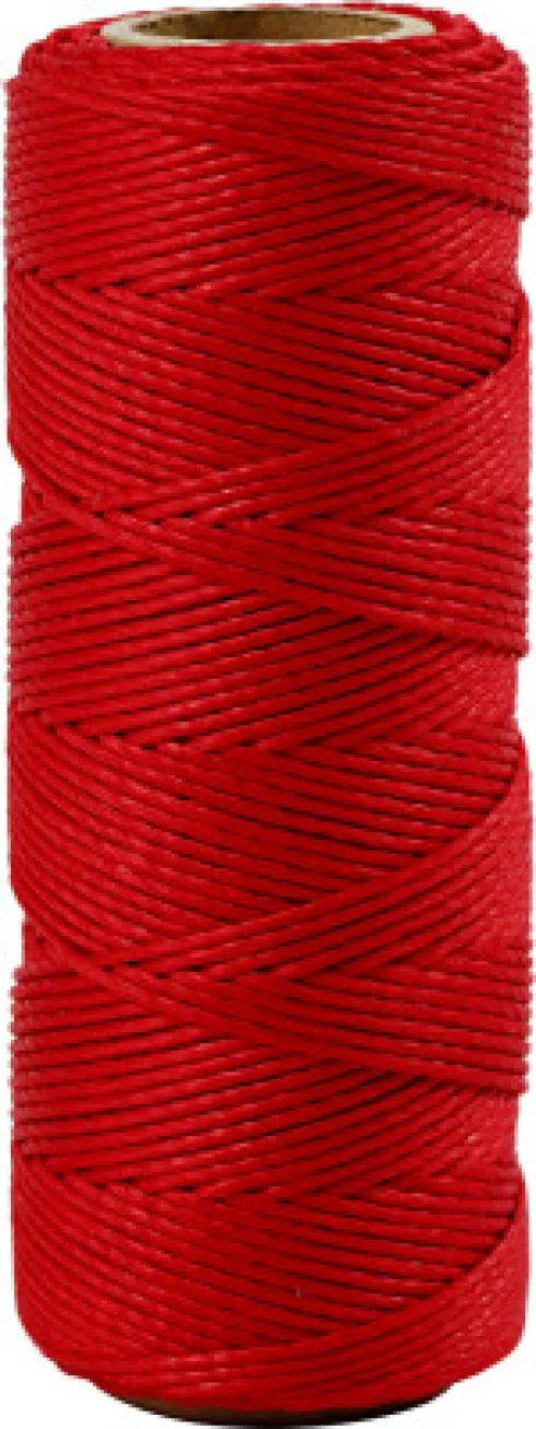 Bambus Snor - Tykkelse 1 MM - Rød - 65 M