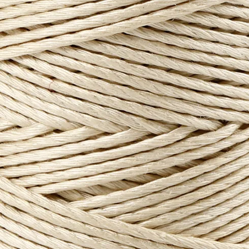 Bambus Snor - Tykkelse 1 MM - Råhvid - 65 M