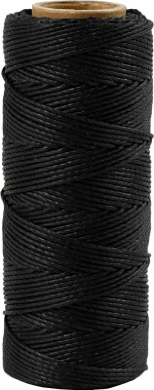 Bambus Snor - Tykkelse 1 MM - Sort - 65 M