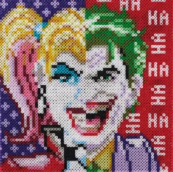 Batman Perler Og Perleplade Sæt - Joker & Harley Quinn - 5.000 Stk