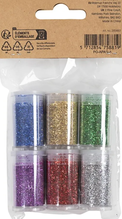 Bio-Glimmer - Assorterede Farver - 6X7Ml