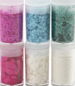 Bio-Glimmer & Pailletter - Pastelfarver - 6X7Ml