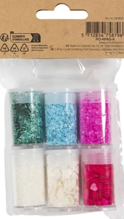 Bio-Glimmer & Pailletter - Pastelfarver - 6X7Ml