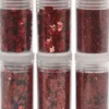 Bio-Glimmer & Pailletter - Rød - 6X7Ml