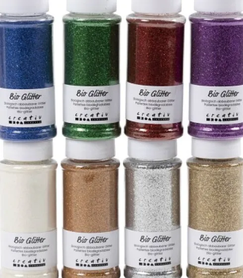 Bio-Glitter - Forskellige Farver - 8X140 ML