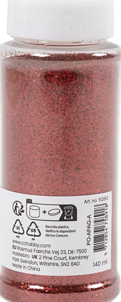 Bio-Glitter - Rød - 140 ML