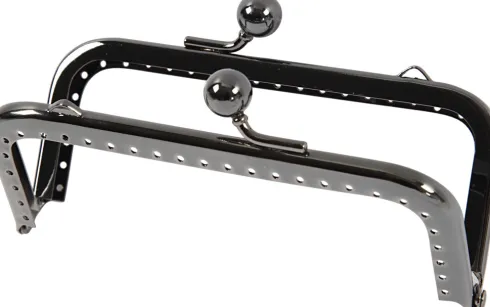 Bøjle Til Pung - Str. 10 CM - Mørk Grå Metallic - 1 Stk