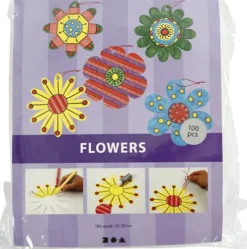 Blomster - Ø 20 CM - 400 G - Hvid - 5X20 Stk - Assorteret