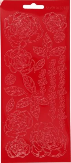 Blomster Klistermærker - Roser - Rød