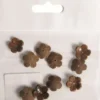 Blomst Læder Ø 10Mm 10 Stk I Pose Mørkebrun - 12286-8685