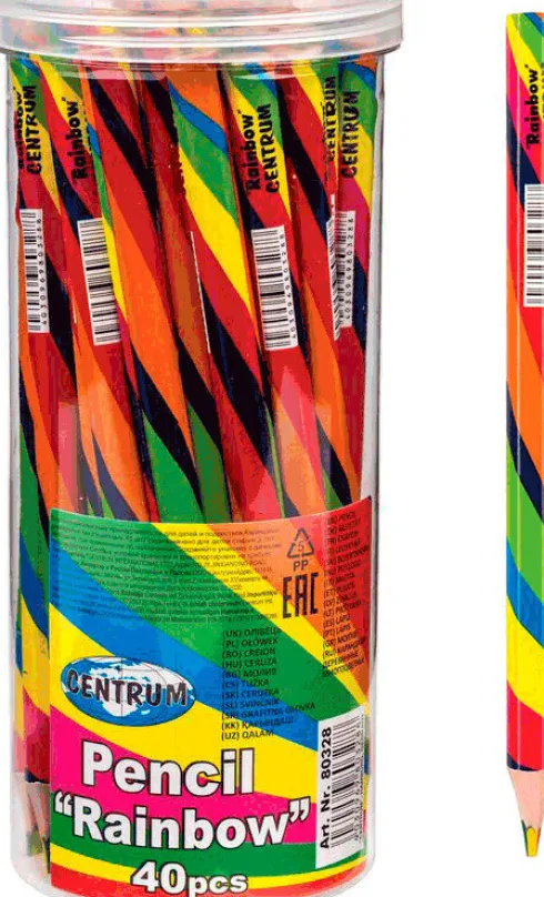 Blyant Med 4-Farvet Stift Jumbo - Centrum - 1 Stk