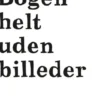Bogen Helt Uden Billeder