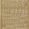 Bogstav Klistermærker - Guld