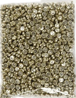 Bogstav Perler - Ø 7 MM - Hulstr. 1,2 MM - Guld - 165 G