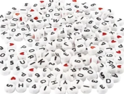 Bogstav Perler - Str. 7 MM - Hulstr. 1,2 MM - Hvid - 200 G