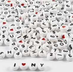 Bogstav Perler - Str. 7 MM - Hulstr. 1,2 MM - Hvid - 200 G