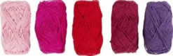 Bomuldsgarn - Nr. 8/4 - L 5X50 M - Lilla/Pink Harmoni - 5X20 G