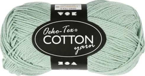 Bomuldsgarn - Nr. 8/4 - Mint Grøn - L 170 M - 50 G