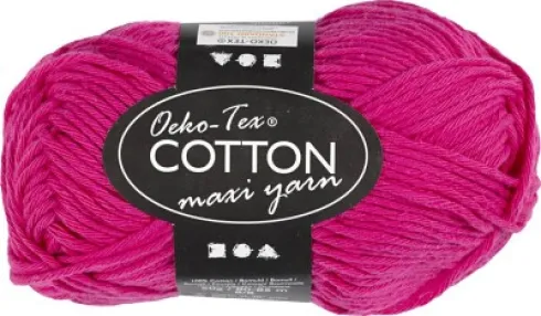 Bomuldsgarn - Nr. 8/8 - Pink - L 80-85 M - 50 G