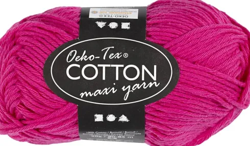 Bomuldsgarn - Nr. 8/8 - Pink - L 80-85 M - 50 G