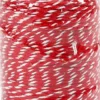 Bomuldssnor - Tykkelse 1,1 MM - Rød Hvid - 50 M